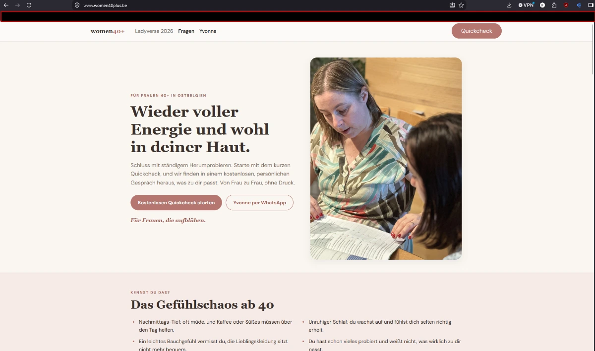 Landing Page Women40+