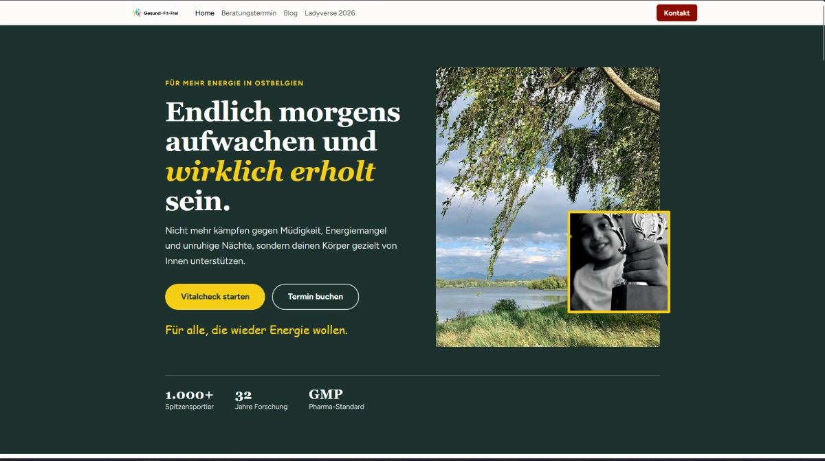 Landing Page Gesund-Fit-Frei